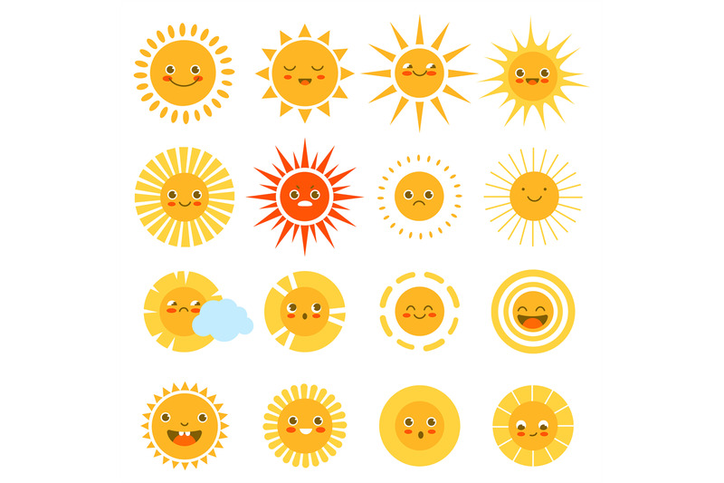 sun-characters-cute-happy-summer-weather-icons-childish-sunny-emotio