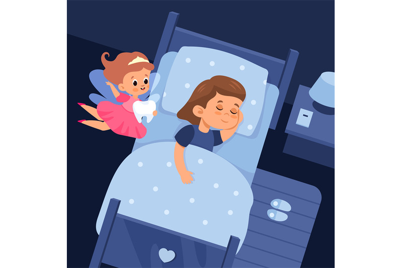 tooth-fairy-and-sleeping-child-cartoon-girl-in-bed-and-cute-flying-so