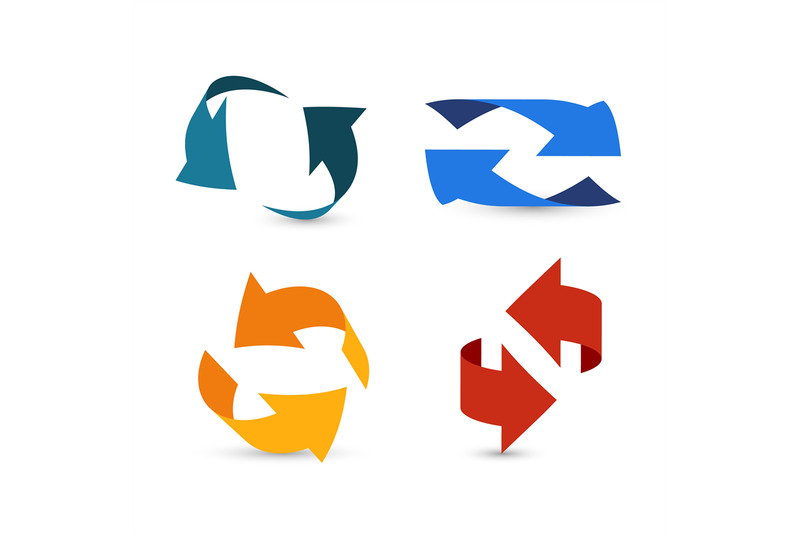 colorful-arrows-3d-arrow-info-symbols-two-swirl-pointers-or-cursors