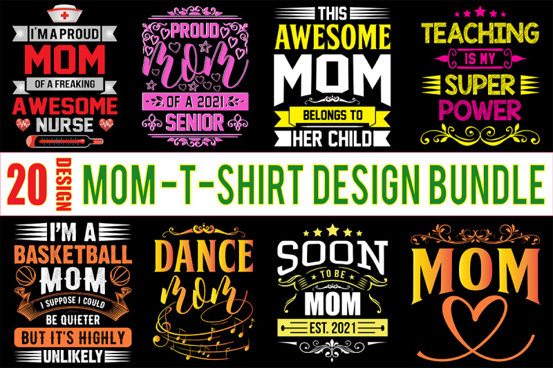 mom-t-shirt-design-bundle