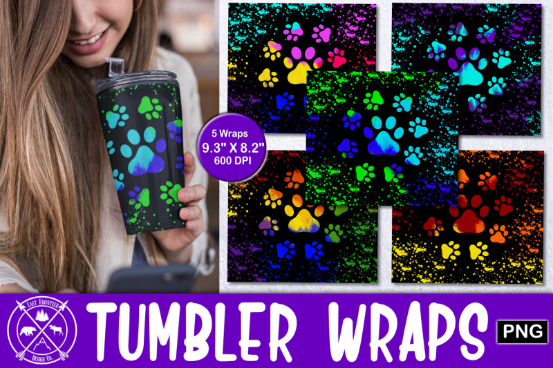 skinny-tumbler-dog-paw-wrap-sublimation-tumbler-png