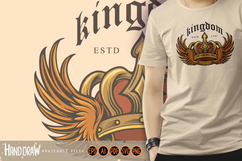 kingdom-elegant-gold-crown-and-wing-illustrations