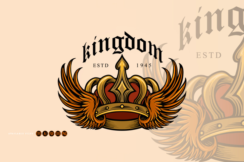 kingdom-elegant-gold-crown-and-wing-illustrations