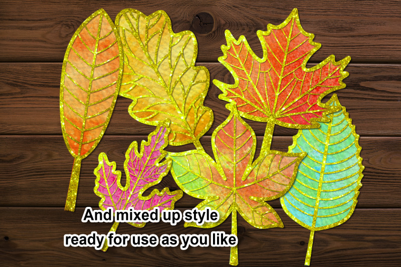 watercolor-fall-autumn-leaves-png-clipart-set