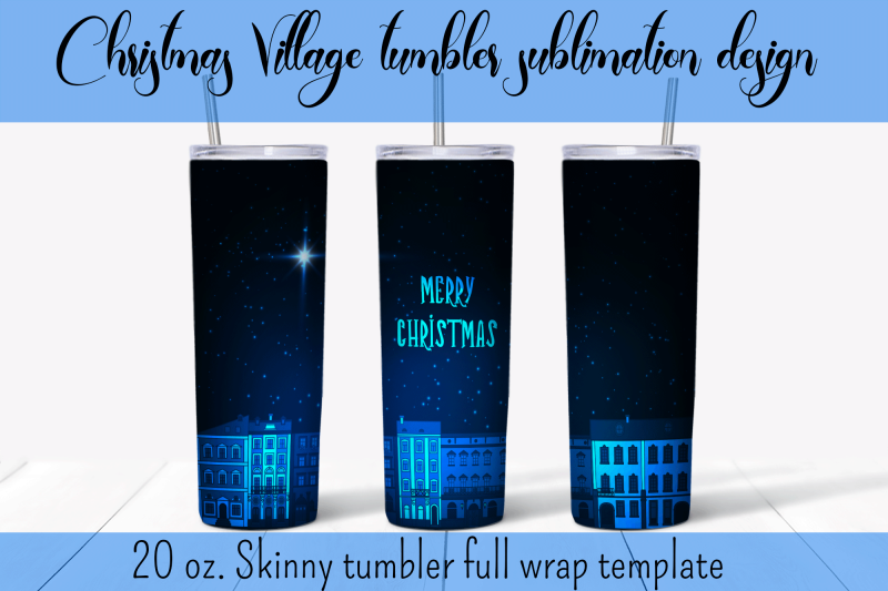 christmas-village-20-oz-skinny-tumbler-sublimation-design