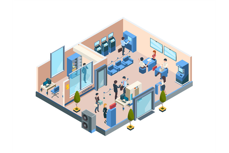 bank-interior-isometric-business-financial-offices-with-different-ban