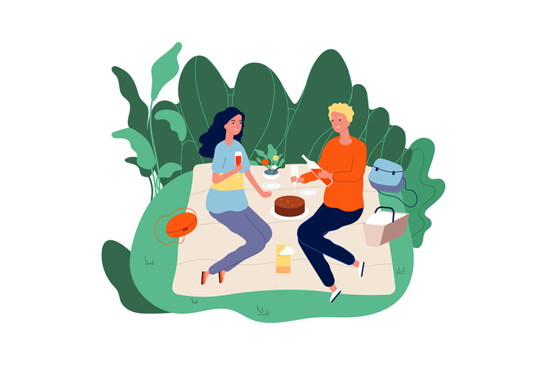 picnic-time-girl-boy-drinking-wine-and-eating-on-nature-birthday-cak