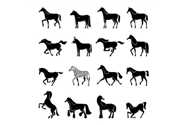 horse-silhouettes-strong-beautiful-domestic-animals-horses-in-action