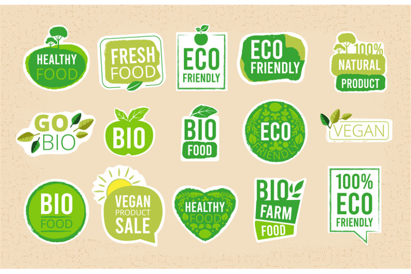 vegetarian-labels-eco-healthy-fresh-food-tags-natural-products-badges