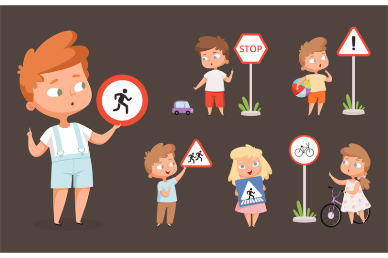 kids-rules-road-school-people-with-traffic-signs-safety-education-how