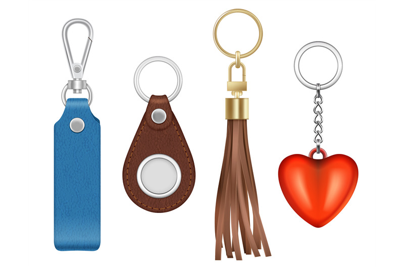 trinket-realistic-different-shapes-and-textures-of-keychains-metal-an