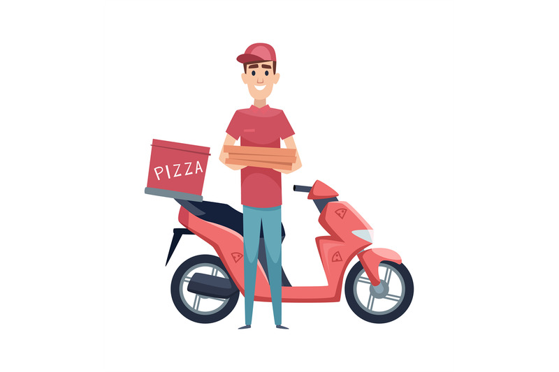 pizza-delivery-boy-with-food-boxes-and-scooter-isolated-motorbike-an