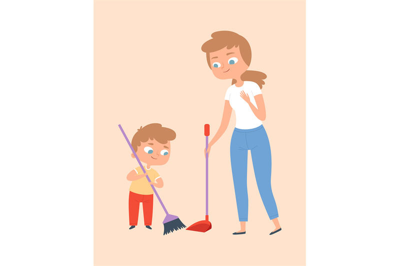 sweep-the-floor-mother-and-son-with-broom-family-time-cleaning-home