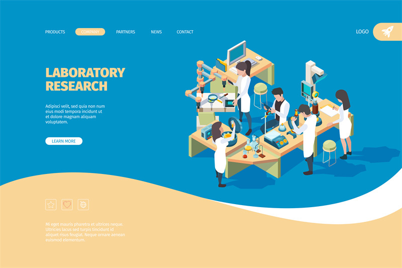 science-person-landing-page-doctors-laboratory-scientist-working-on-t