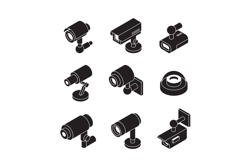 cctv-isometric-security-cameras-collection-business-safe-systems-mult