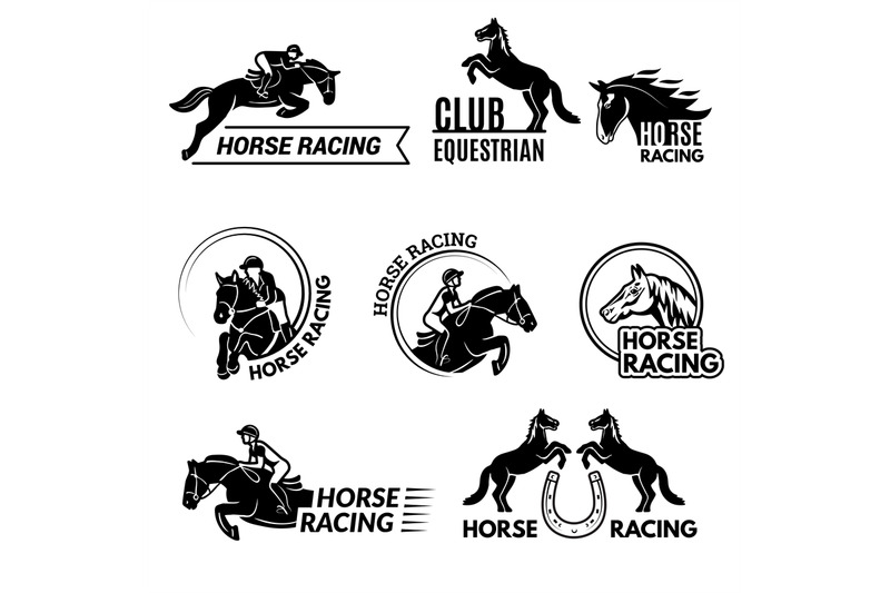 horse-racing-badges-equestrian-sport-logo-or-emblem-with-racehorse-in