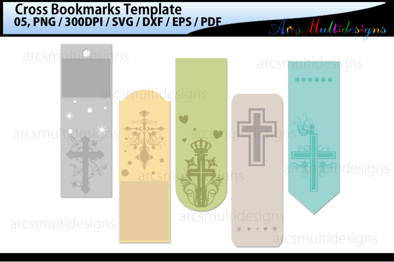 cross-bookmark-template-memorial-bookmark