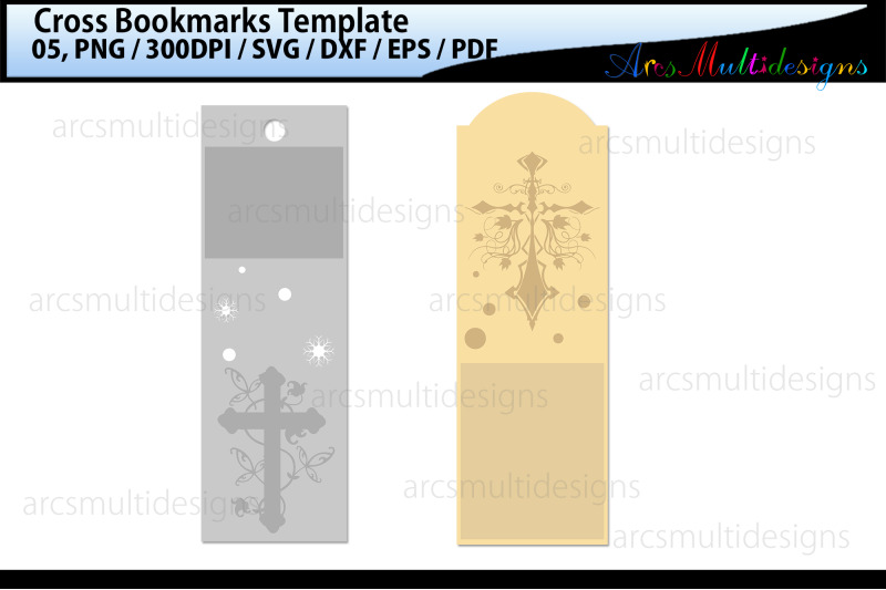 cross-bookmark-template-memorial-bookmark