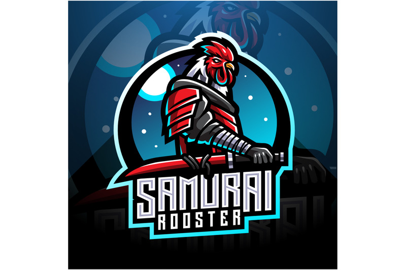 samurai-rooster-esport-mascot-logo