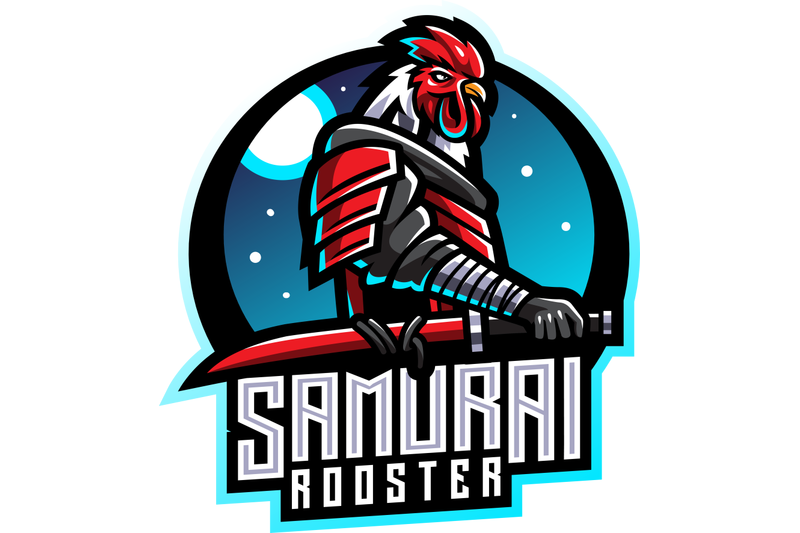 samurai-rooster-esport-mascot-logo