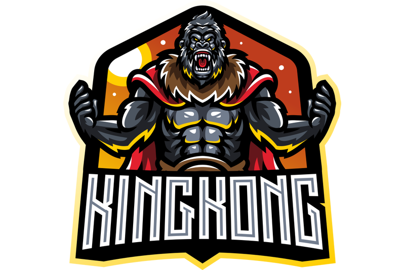 kingkong-esport-mascot-logo-design