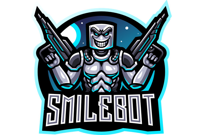 smile-robot-esport-mascot-logo-design