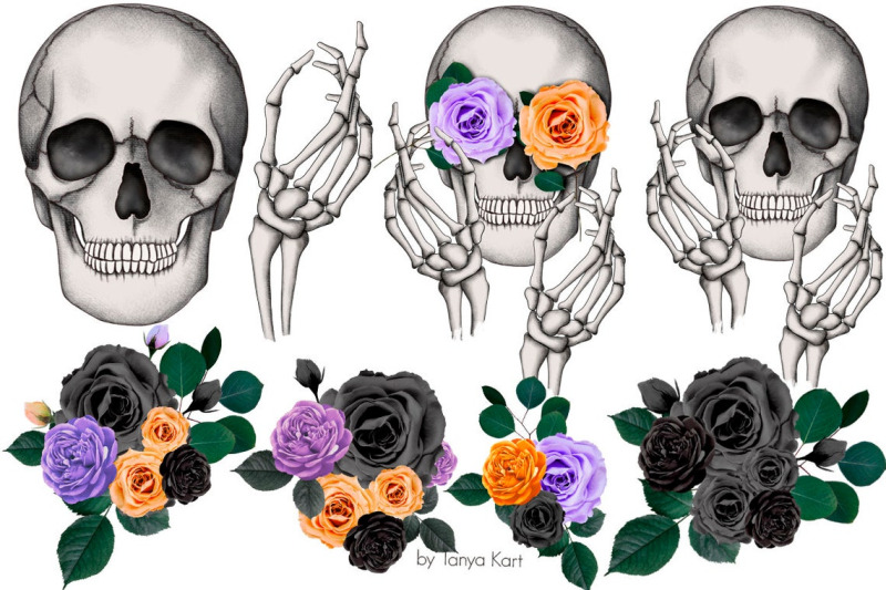 flowers-and-sculls-clip-art