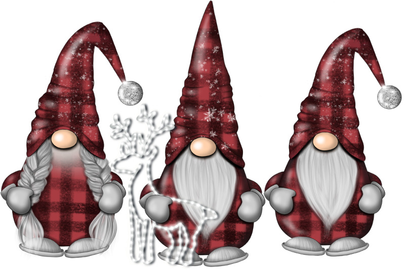 christmas-gnomes-buffalo-plaid