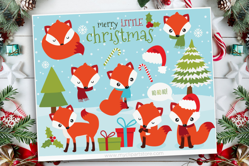 red-christmas-fox-vector-clipart