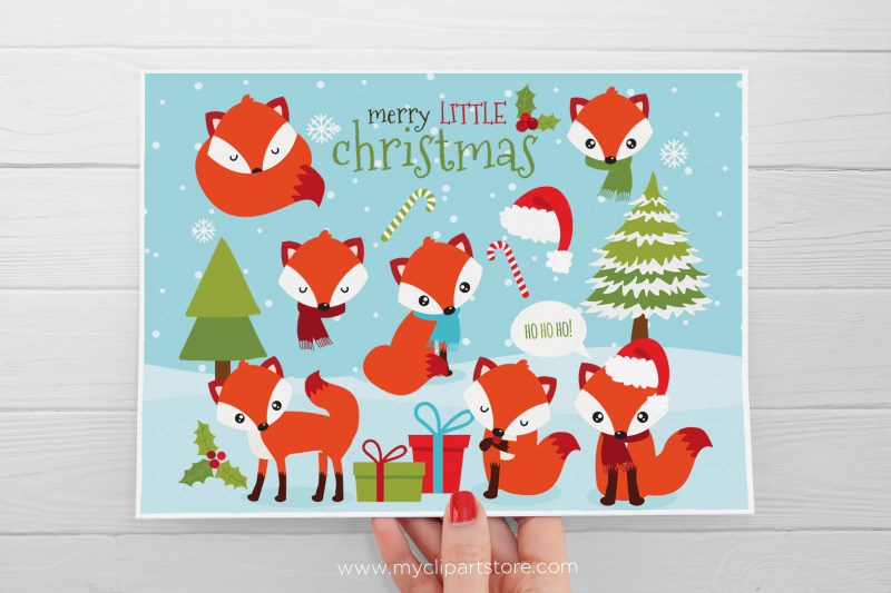 red-christmas-fox-vector-clipart