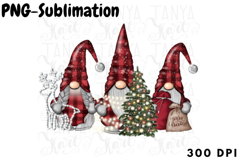 buffalo-plaid-gnomes-design-christmas-sublimation