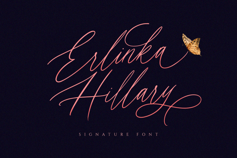erlinka-hillary-signature-font