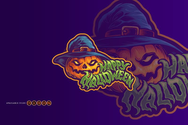 halloween-jack-o-lantern-witch-hat-typeface