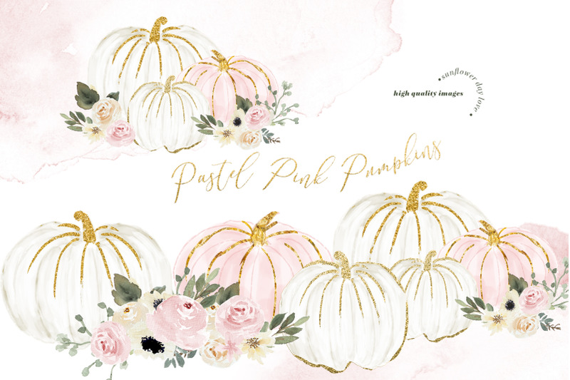 pastel-pink-pumpkins-bundle-clipart-elegant-fall-autumn-pumpkin