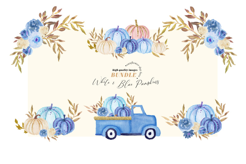 blue-vintage-truck-pumpkin-bundle-clipart-blue-pumpkin-clipart