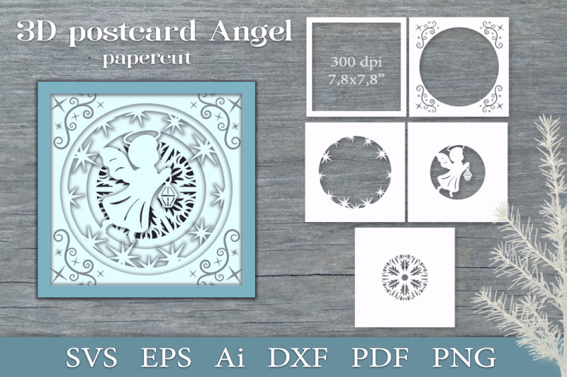 3d-postcard-angel-paper-cut-svg