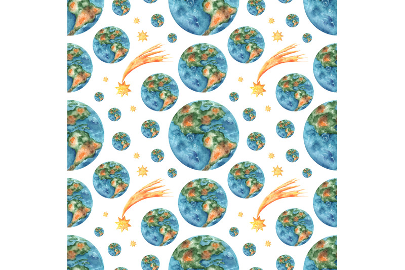 earth-planet-watercolor-seamless-pattern-space-solar-system-comet