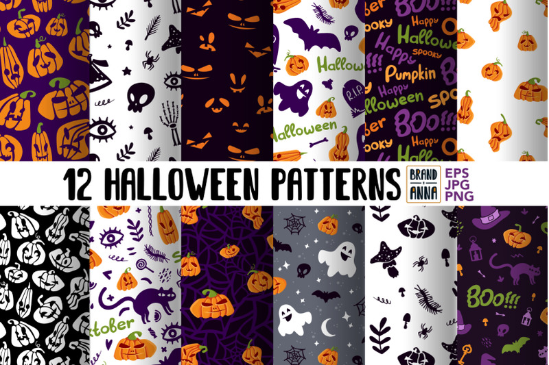 halloween-vector-patterns-pack