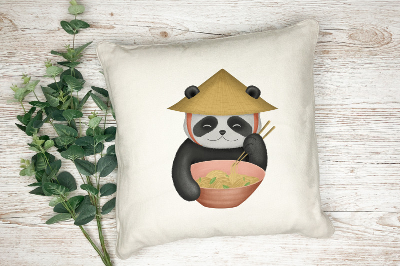 sublimation-cute-panda-kawaii-illustration-cartoon-food-png