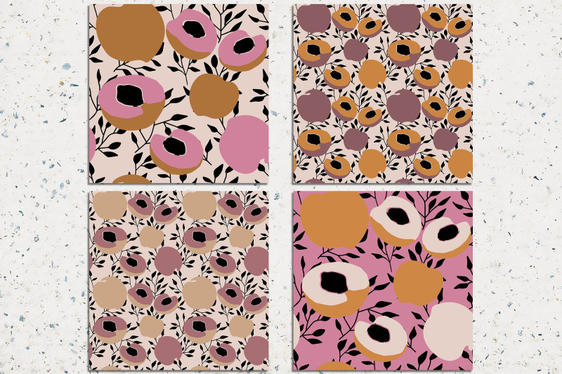 fresh-peaches-seamless-patterns