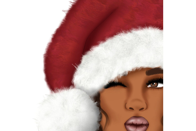 christmas-png-afro-girl-santa-hat