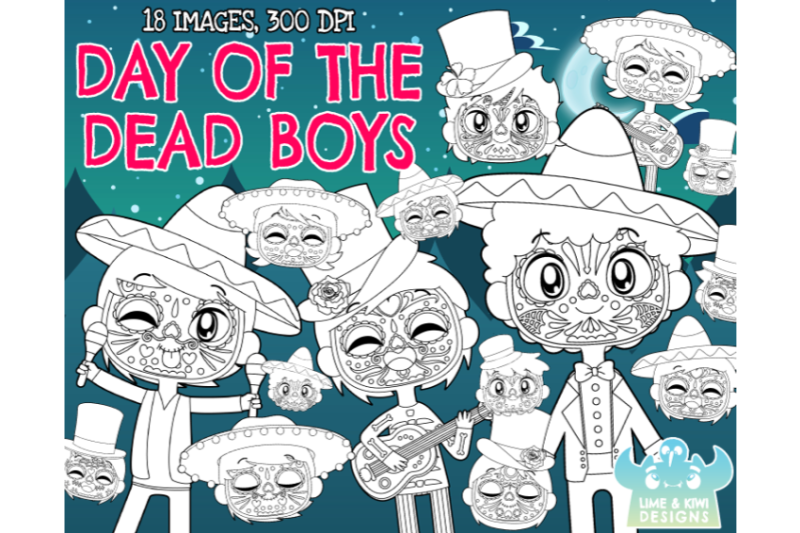 day-of-the-dead-boys-digital-stamps-lime-and-kiwi-designs