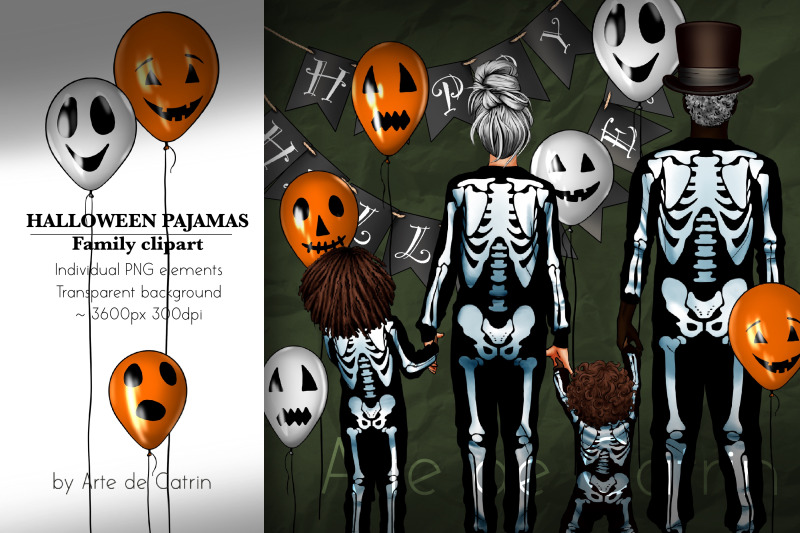 halloween-pajamas-family-clipart-png-holidays-clipart