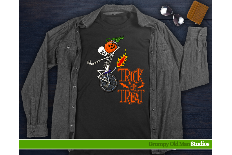 cartoon-skeleton-riding-a-unicycle-trick-or-treat-halloween-monste