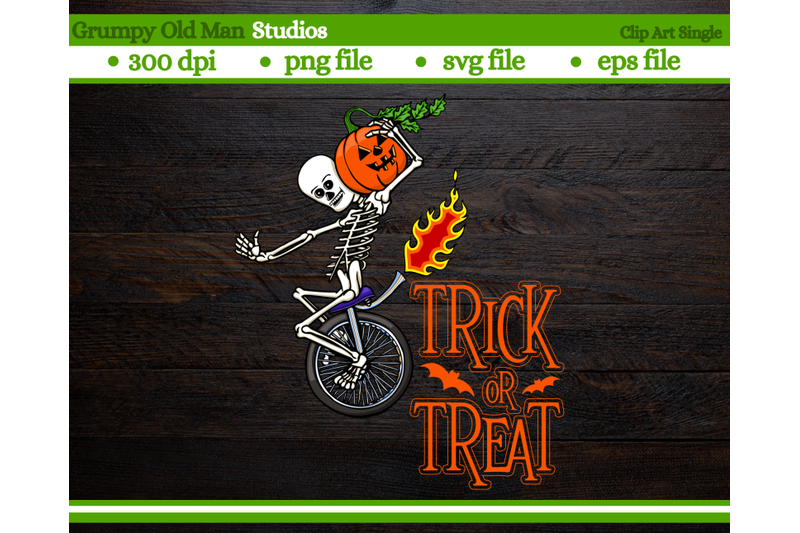 cartoon-skeleton-riding-a-unicycle-trick-or-treat-halloween-monste