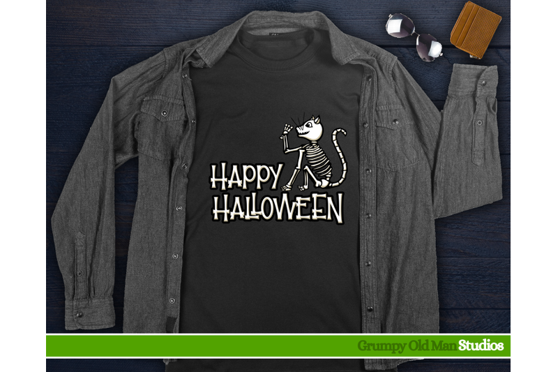 happy-halloween-with-cartoon-skeleton-cat-halloween-design