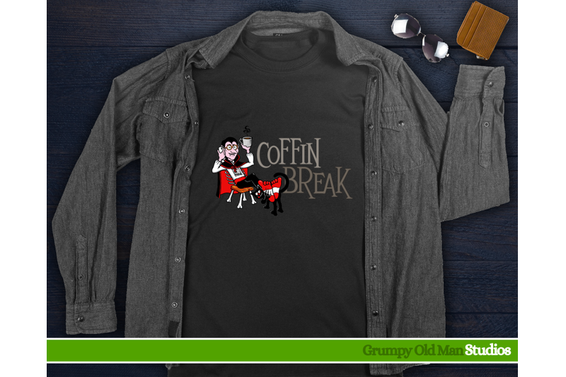 funny-cartoon-dracula-on-phone-with-black-cat-coffin-break-hallowe