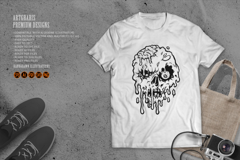 melting-skull-silhouettte-clip-art