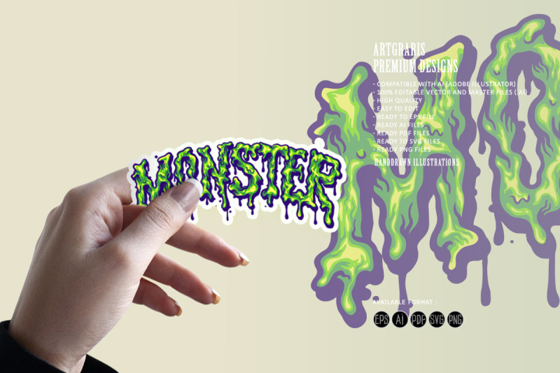 melted-monster-font-hand-lettering