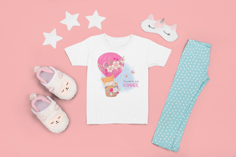 cute-fox-sublimation-design-for-printing